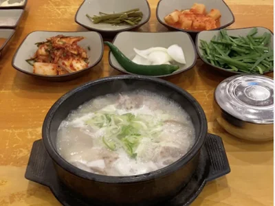 Pork Blood Sausage and Meat Soup with Rice